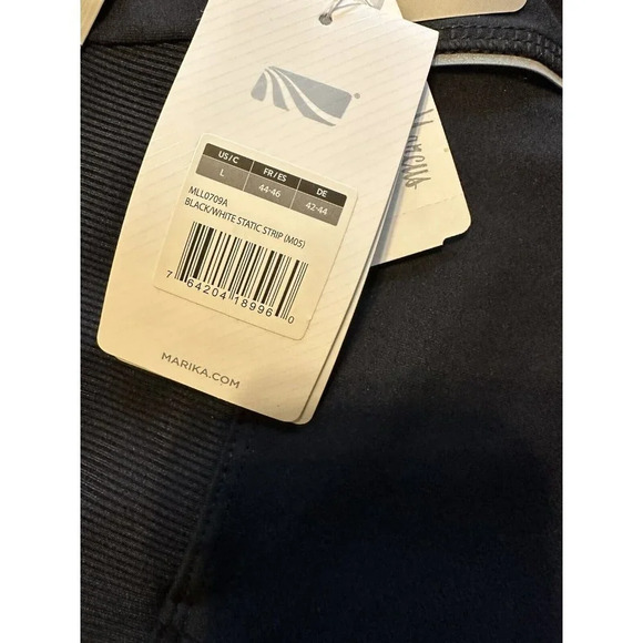 MARIKA Tummy Control Leggings Coolmax Gusset Heathered Mesh Low Leg Panel Neiman - Picture 9 of 11